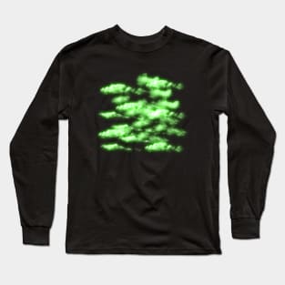 Green Clouds - Night Sky Long Sleeve T-Shirt